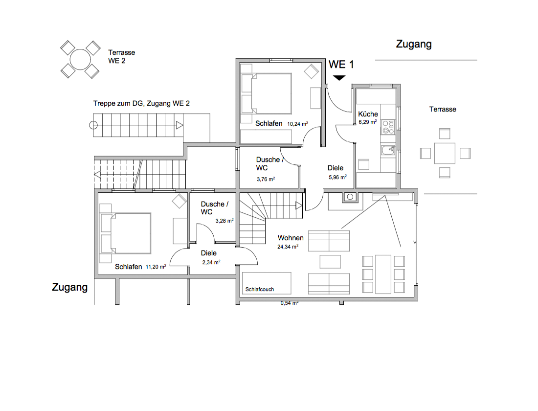 Grundriss Ferienwohnung 1