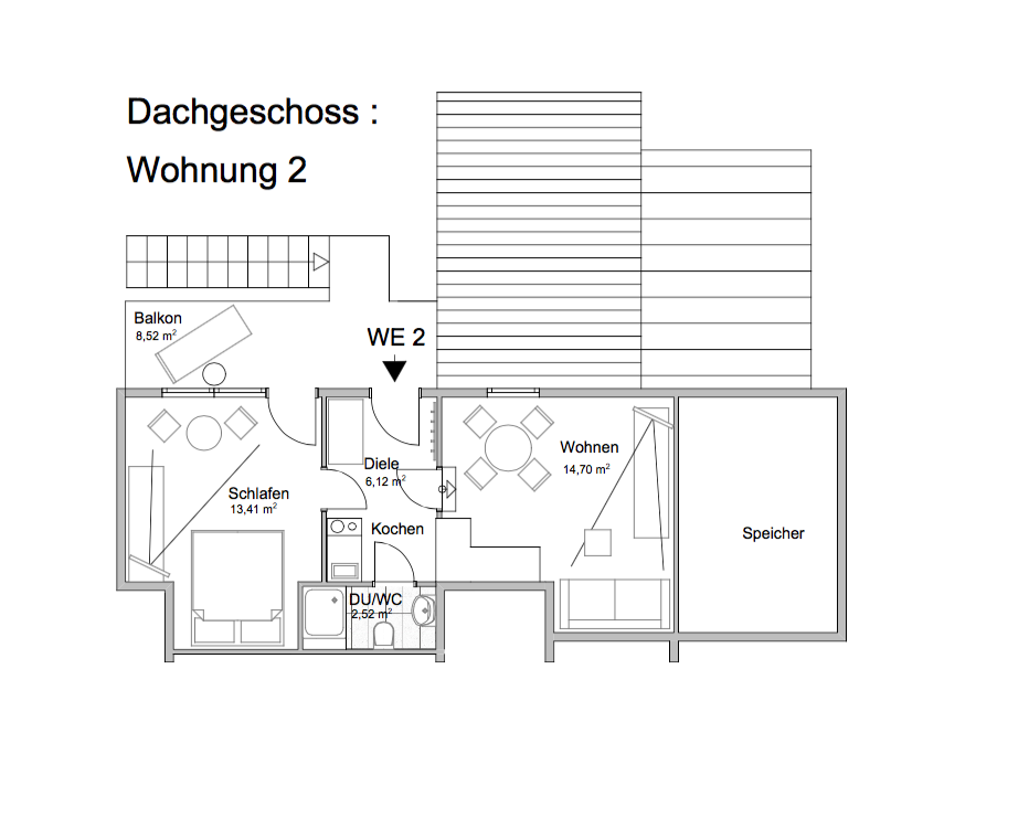 Grundriss Ferienwohnung 2