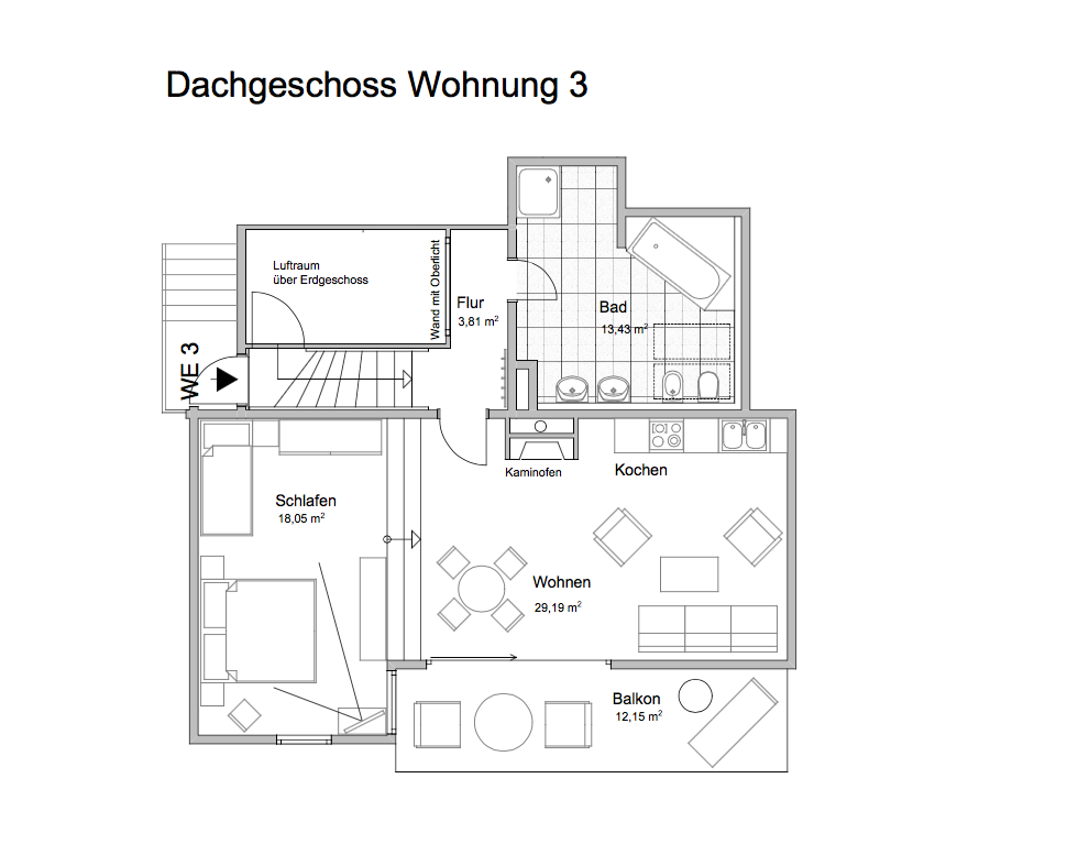 Grundriss Ferienwohnung 3